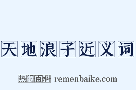天地浪子近义词是什么意思的图片